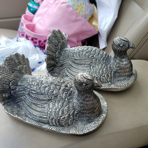 Vintage Turkey metal Butter Molds lids price for pair - Picture 1 of 4